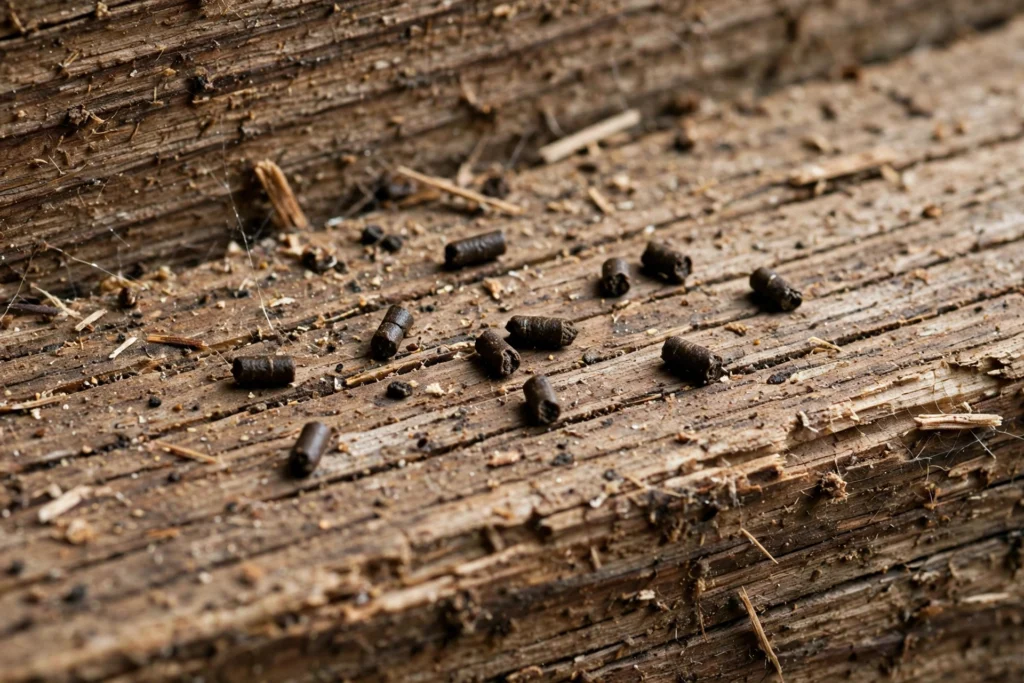 Mouse droppings found during mice removal in South Lake Tahoe